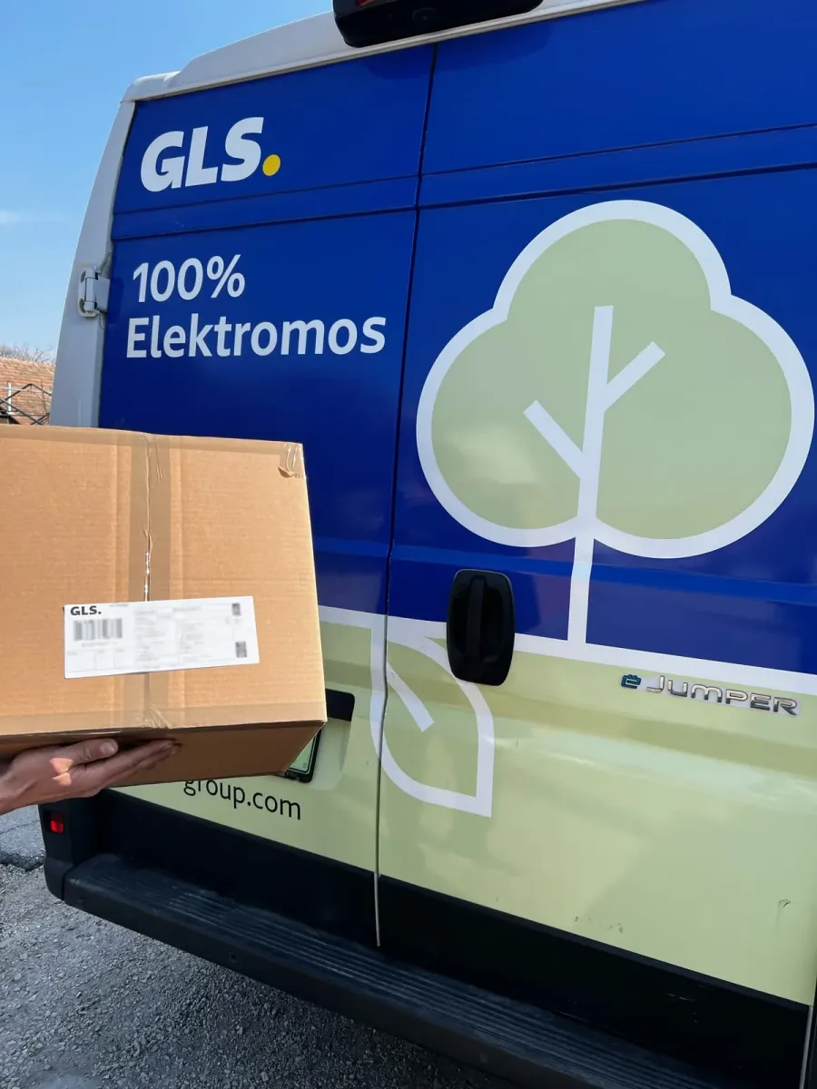 GLS elektromos futár csomaggal — gyors, EU-n belüli kiszállítás